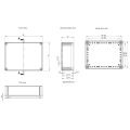 OPCP303013TE Полікарбонатна коробка 300x300x130 з прозорою кришкою, сіра, без м/п, IP 66
