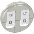 (68552) Celiane Лицьова панель розетки 2 x RJ45 кат.6 (для UTP/FTP/SFTP) Титан, Legrand