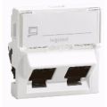 (76507) MOSAIC Розетка RJ45 кат 6 STP 2 мод кут 45, Legrand