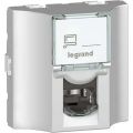 (78620) MOSAIC Розетка інформаційна прохідна RJ45 Кат.6 UTP, 8 контактів (2модуля), колір Білий, Legrand