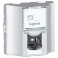 (78629) MOSAIC RJ45 прох к.6А STP алюм, Legrand