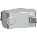 (79433) MOSAIC Розетка інформаційна RJ45 FTP кат.6 (з шнуром 0,9м) (4модуля), колір Алюміній, Legrand