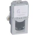 (79461) MOSAIC Розетка інформаційна RJ45 UTP кат.6 LCS²(1 модуль), колір Алюміній, Legrand