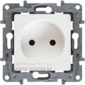 (672234) ETIKA Розетка 2К зі шторками Білий, Legrand