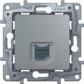 (672453) ETIKA Розетка RJ45 кат 6 UTP Алюміній, Legrand