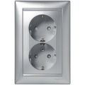 (694335) Valena Розетка 2х2К+З Алюміній, Legrand