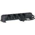(694604) Подовжувач 4X2К+З 1,5м комфорт чорний, Legrand