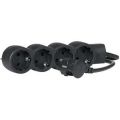 (695025) Подовжувач 4X2К+З 1,5м чорний, Legrand