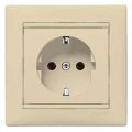 (695614) Valena Розетка 2К+З з кришкою Слонова кістка, Legrand
