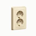 (695918) Cariva Розетка 2х2К+З Слонова кістка, Legrand