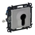(752325) Valena LIFE Вимикач з ключем 2 позиції Алюміній, Legrand