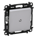 (752610) Valena LIFE Вимикач 10АХ 250В з підсвіткою Алюміній, Legrand