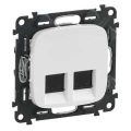 (753743) Valena ALLURE Розетка подвійна RJ45 Кат.6 UTP Білий, Legrand