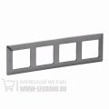 (754154) Valena LIFE Рамка 4 пости Сталь, Legrand