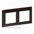 (754172) Valena LIFE Рамка 2 пости Темне дерево, Legrand