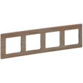 (754184) Valena LIFE Рамка 4 пости Світле дерево, Legrand