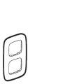 (754372) Valena ALLURE Рамка 2 пости Тиснення Білий, Legrand