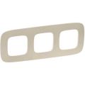 (754383) Valena ALLURE Рамка 3 пости Тиснення Бежевий, Legrand