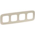 (754384) Valena ALLURE Рамка 4 пости Тиснення Бежевий, Legrand