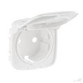 (754845) Valena ALLURE Накладка розетки 2К+З з кришкою Білий, Legrand
