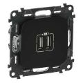 (754998) Valena ALLURE Розетка USB для зарядки подвійна Антрацит, Legrand