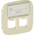 (755486) Valena ALLURE Накладка розетки RJ11+RJ45 підпис Слонова кістка, Legrand