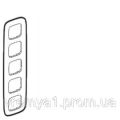 (755535) Valena ALLURE Рамка 5 постів Чорне скло, Legrand