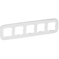 (755545) Valena ALLURE Рамка 5 постів Біле скло, Legrand