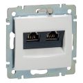 (770073) Valena Розетка інформаційна 2ХRJ45 STP 10 GIGA Білий, Legrand