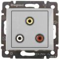 (770284) Valena Розетка 3 RCA Алюміній, Legrand