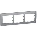(771303) Galea Life Рамка 3 Пости Горизонтальна; колір Soft Aluminium, Legrand