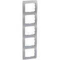 (771309) Galea Life Рамка 5 Постів Вертикальна; колір Soft Aluminium, Legrand