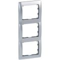 (771957) Galea Life Рамка 3 Пости Вертикальна; колір Metal Brushed Aluminium, Legrand