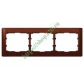 (771983) Galea Life Рамка 3 Пости Горизонтальна; колір Mahogany, Legrand