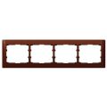 (771984) Galea Life Рамка 4 Пости Горизонтальна; колір Mahogany, Legrand