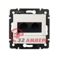 (774243) Valena Розетка інформаційна 2ХRJ45 кат.6 UTP без захватів Білий, Legrand