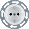 (4755) Розетка з з/к, зах.контактів, пол.білизна, 16А/250В 1930/Glas, Hager