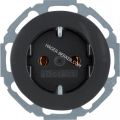 (47452045) Розетка з з/к, 16А/250В, чорна, R.Classic, Hager