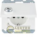 (47637009) Розетка з з/к, кришка, замок, 16А/250В, пол.білизна, 16А/250В K.1, Hager