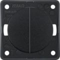 (936522510) Вимикач 2-полюсний, чорний, 16АХ/250В, Integro, Hager