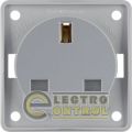 (962622506) Розетка British Standard, зах.контактів, сіра, 13А/250В, Integro, Hager