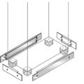 ZN8010X N.2 PLINTH FLANGES ST.STEEL L=800
