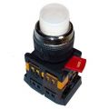 (BBT20-ABLFP-K01) Кнопка ABLFP-22 белый d22мм неон/240В 1з+1р IEK