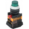 (BBT20-ABLFP-K06) Кнопка ABLFP-22 зеленый d22мм неон/240В 1з+1р IEK