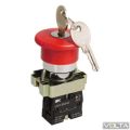 (BBG50-LAY5-K04) Кнопка управления LAY5-BS142 "Грибок"с ключом  красный d22мм  240В 1з+1р IEK