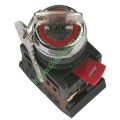 (BSW10-AKS-2-K02) Переключатель АKS-22 черный с ключом на 2 фиксир.положения I-O 1з+1р IEK