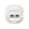 E614.0 Механізм: Розетка 2-а комп'ют. 2*RJ45 Cat5e, UTP, Aling-Conel EON (білий)
