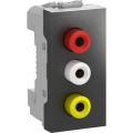 (MGU3.431.25) 3 RCA РОЗЕТКА 1М UNICA СЛ.К