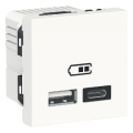 (NU301818) Подвійна USB розетка A+C білий