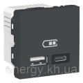 (NU301854) Подвійна USB розетка A+C антр
